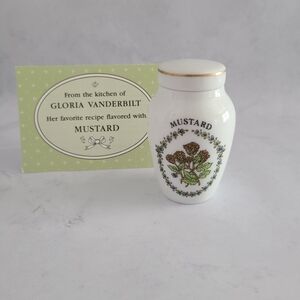 Vintage Franklin Mint Spice Jar - Gloria Concepts Inc - 1985- Mustard